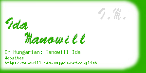 ida manowill business card